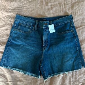 High rise J crew dark wash denim shorts NWT